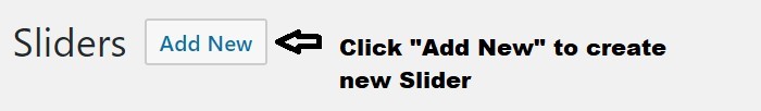 Click Add New Slider