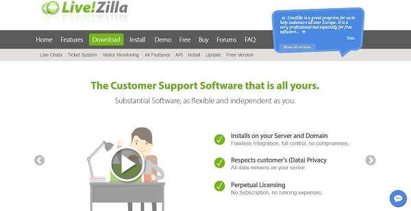 livezilla live chat software review