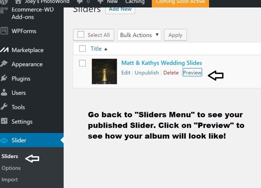 Preview your Slider and make adjustments if you need.