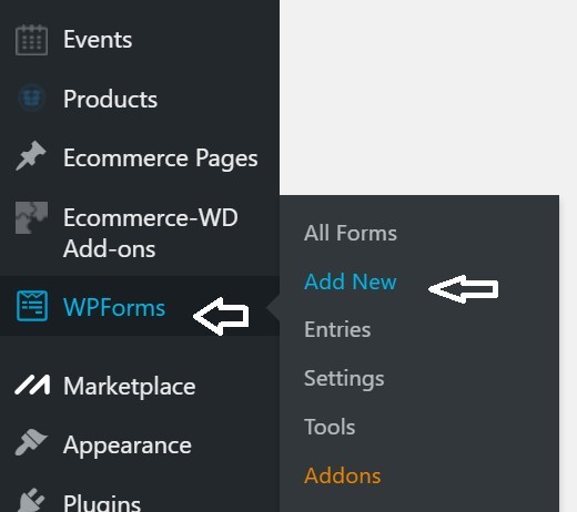 Start by Adding a New WP Form