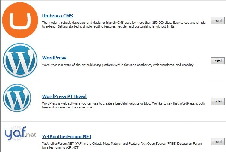 WordPress in Shared Windows Hosting