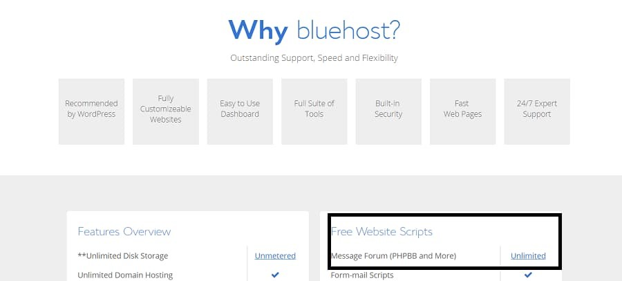 bluehost phbb forum hosting