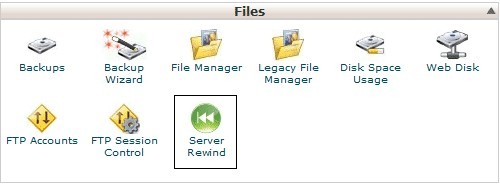 Restore a single file, MySQL database, site or your entire account