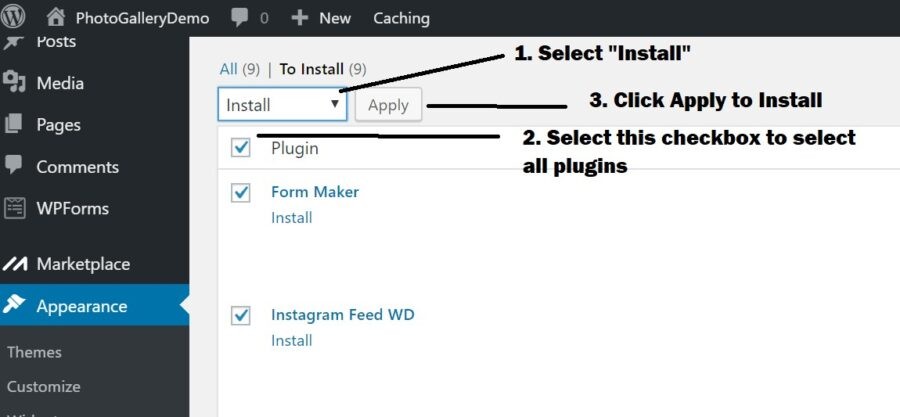 Step 2 - Installl recommended plugins