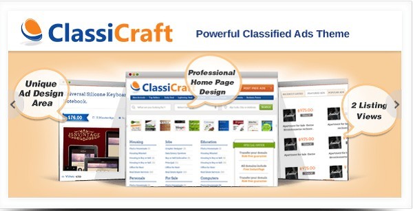 ClassiCraft Wordpess Classifieds Theme