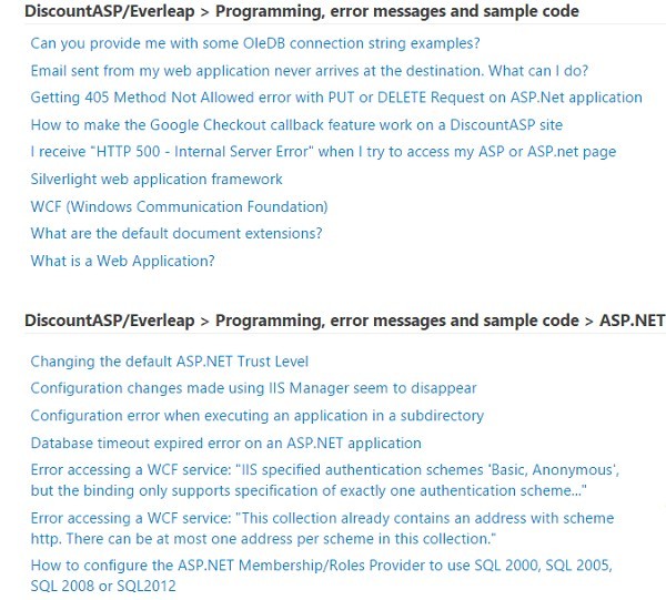 Discountasp-net Knowledgebase Error Resolution