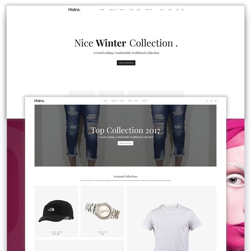 Hidro - Minimal eCommerce Website Template