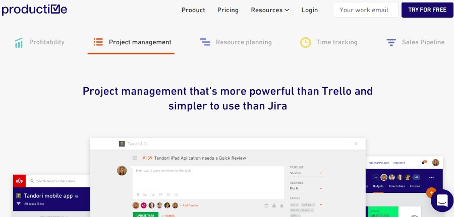 Productive online project management tool review