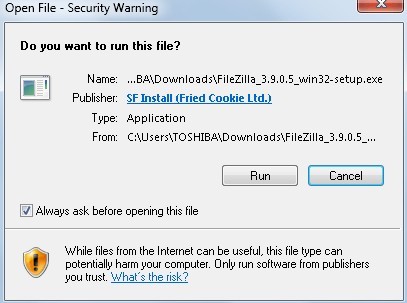 Security warning