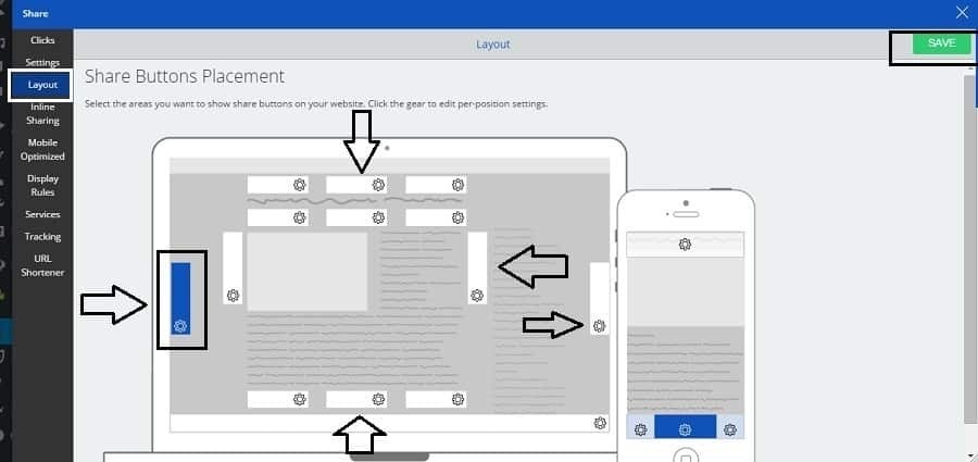 5. Sumo Share Bar - Choose where to add sharebar