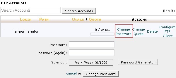 change password