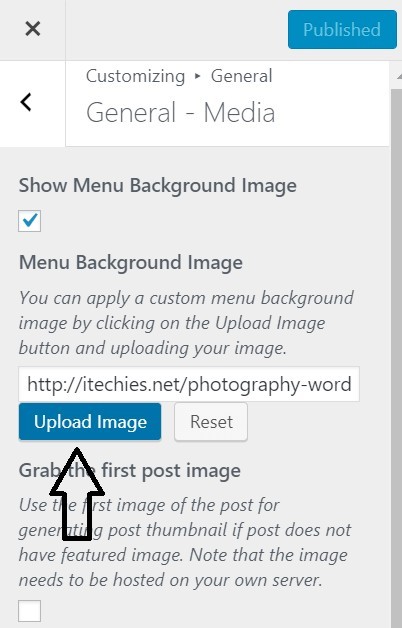 Add a navigation background image - step 1