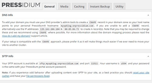 Pressidium plugin - General settings