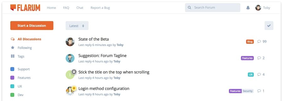 flarum forum software review