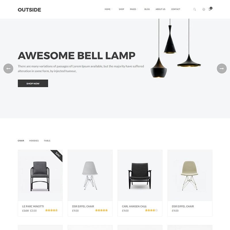 Outside - Minimalist WooCommerce Theme