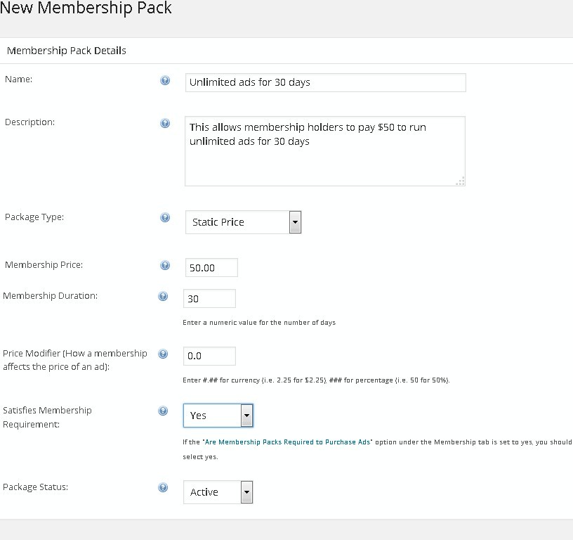 Membership package