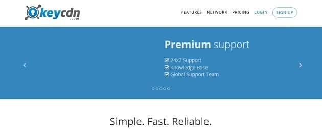 keyCDN Screenshot